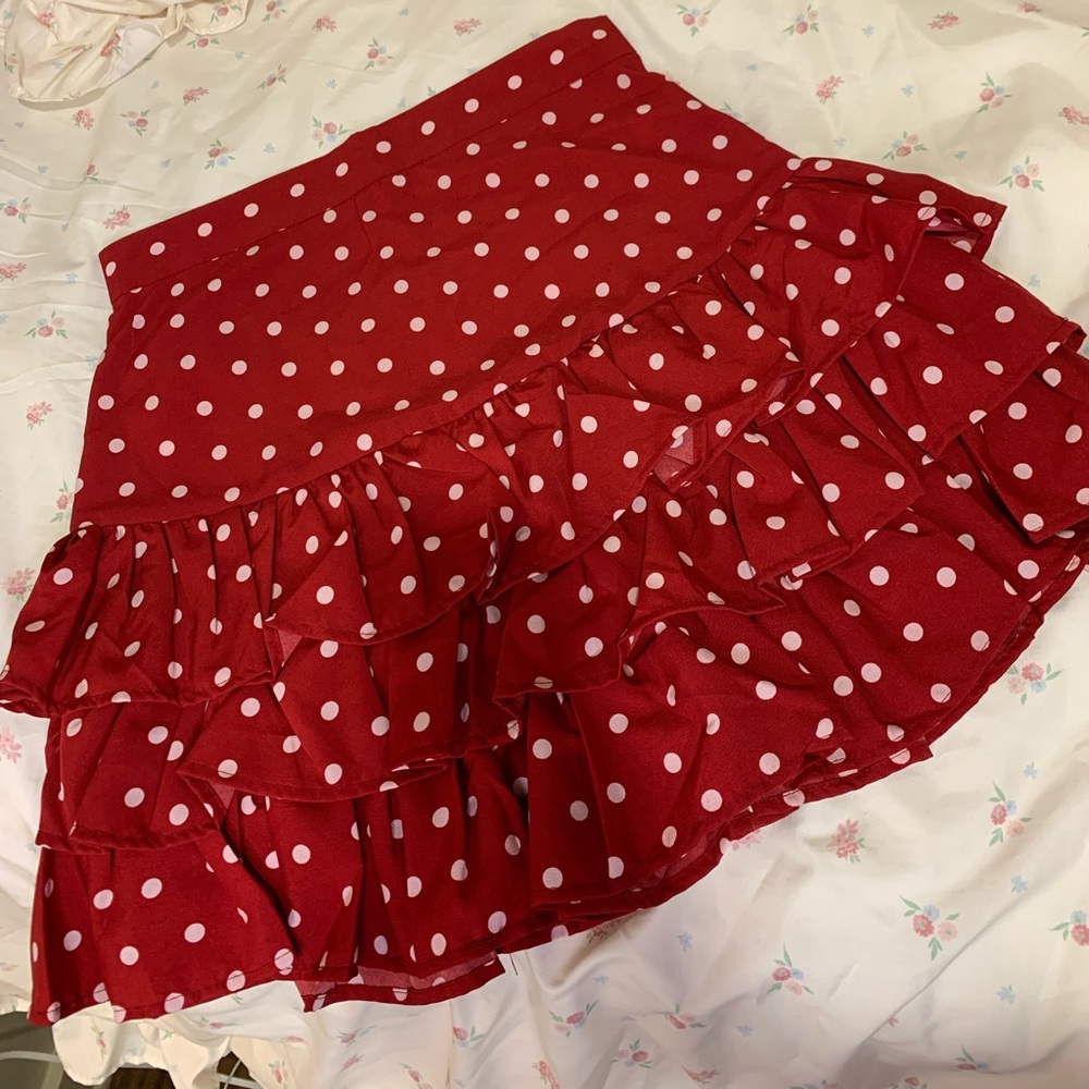 Polka Dot Ruffle Skirt